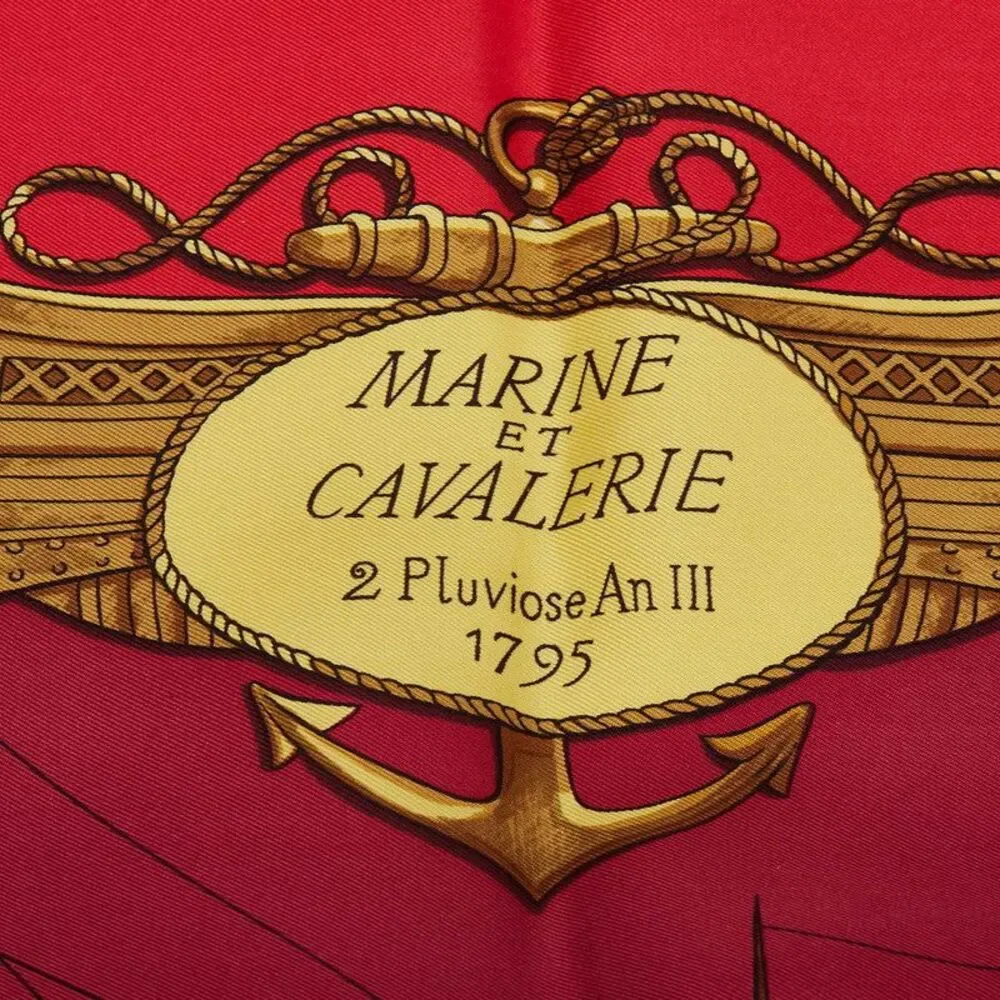 Hermes MARINE ET CAVALERIE Silk Scarf